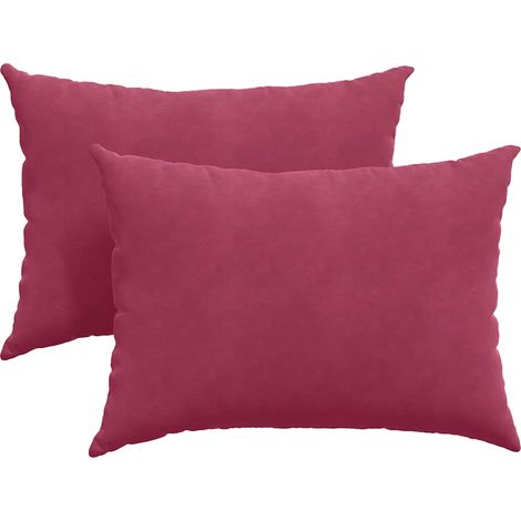 Cojines de sofá 2 pcs Rojo vino 70 x 50 cm Tela de pana vidaXL