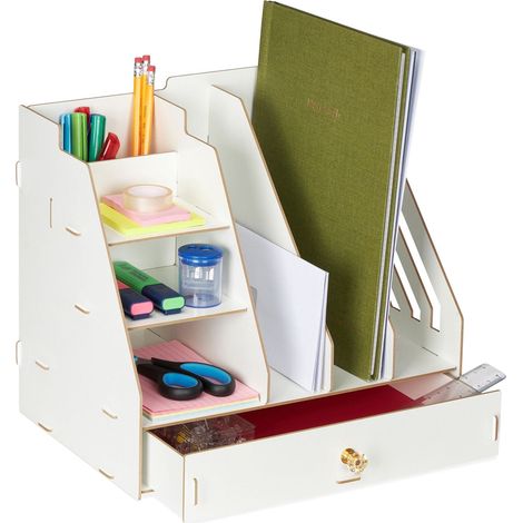 Organizador de escritorio con compartimentos