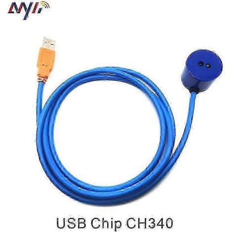 La sonde photoélectrique USB de type MY001-B, conforme aux normes IEC62056-21/IEC1107/DLMS, est utilisée pour la lecture des instruments. (1/5)
