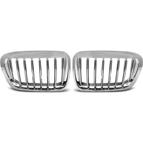 Paire de grilles de calandre en ABS BMW serie 3 E46 Berline/Break de 05/1998 a 08/2001 Chrome-27318051 (1/2)