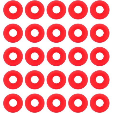 25Pcs Joints Grolsch en Silicone Rouge pour Swing Flip Top Bouteille Home Brew Bière Bouteille Joints Silicium Grolsch Cap Swing Top Bouteille Rondelle Joint (1/5)