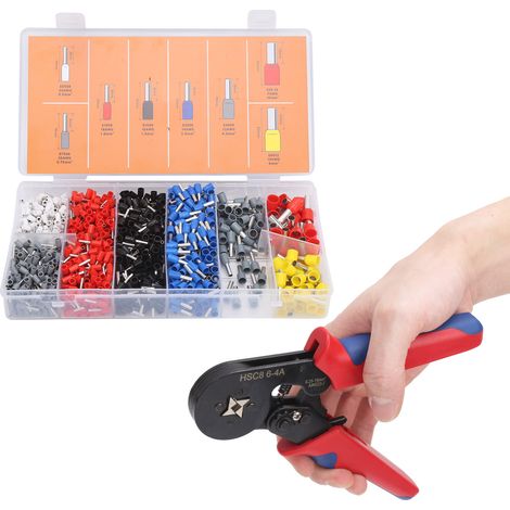 Kit d'outils de sertissage 1200 pièces, embouts de câble, 1 pince à sertir, connecteur industriel (1/5)