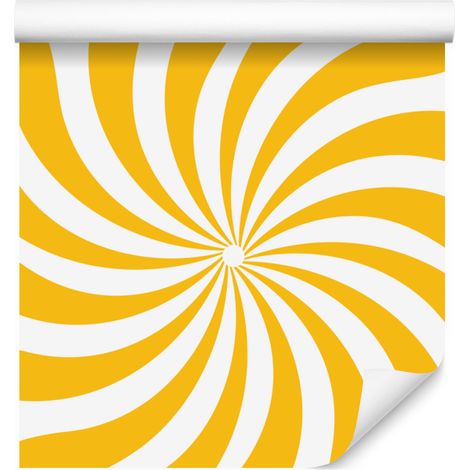 Carta da parati hippie oro e bianca per soggiorno e camera da letto 50x1000 cm (1/5)