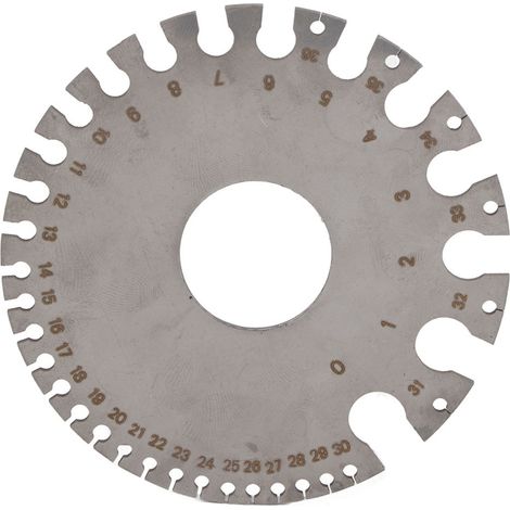 Jauge de Fils en Acier Inoxydable 0-36, Règle d'Épaisseur 0.3125"-0.007" pour Mesure de Fil (1/5)