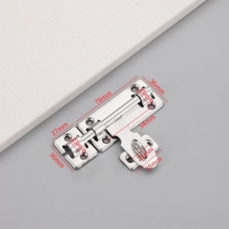 Loquet Coulissant Pour Porte - Acier Inoxydable - 10 cm 15 cm ou 20 cm - Pour Portes Bois Tiroirs Armoires - 1 Pièce (1/5)