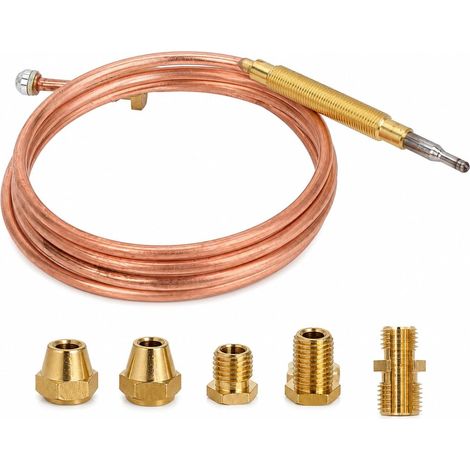 Kit Thermocouple à Gaz Universel, 90cm M6x0.75 Thermocouples à Gaz de Chauffage, pour cuisinière à Induction, cuisinière à gaz, unité de Chauffage (1/5)