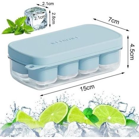 Bac A Glacons Avec Couvercle, Glacons Moule Silicone, Bac A Glacon Facile A Demouler,Rapide Bac Glacon Automatique Silicone Sans Bpa