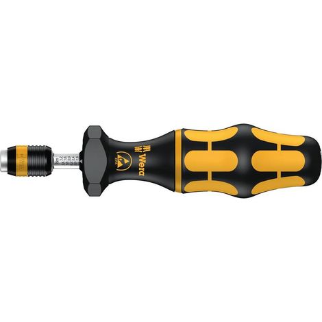 Tournevis dynamométrique réglable avec mandrin à serrage rapide, 1/4 pouce, 1,2-3,0 Nm, Noir/jaune