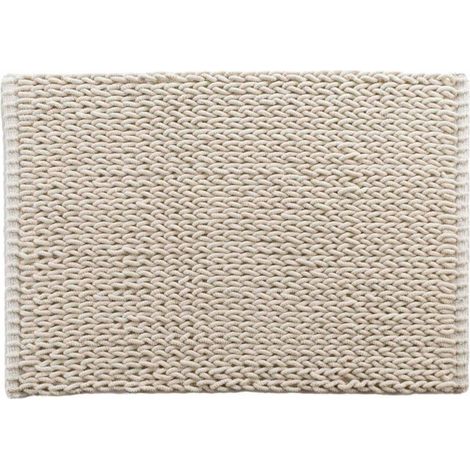 Tapis de Bain Relief "Isalis" 50x80cm Beige (1/4)