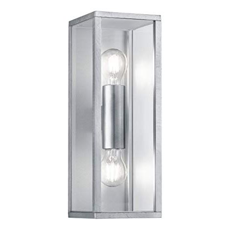 Applique esterna GARONNE argento 2 luci E27 IP44 Trio (1/4)