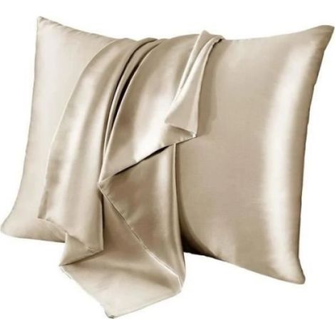 Taie d'oreiller - - Rectangulaire - Polyester - Uni - Abricot - 51x76cm (1/4)