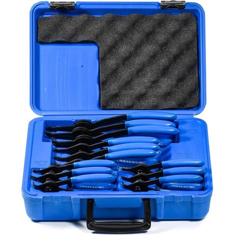 Multi-purpose Circlip Pliers - Precision External Internal Circlip Pliers with Straight Curved Jaws for 0.038", 0.047", 0.070" and 0.090" Circlip Pliers (1/5)