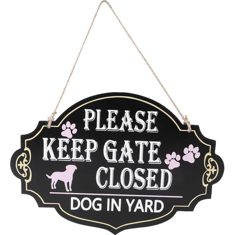 Plaque de Porte en Bois Vintage Noir pour Jardin et Mur Intérieur (1/5)