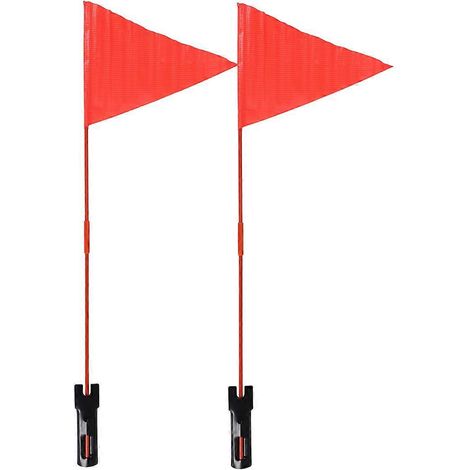 Mât de drapeau de sécurité pour vélo de 1,8 m, drapeau avec support de fixation, étanche (1/5)