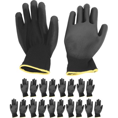 10 Paar Arbeitshandschuhe, antistatisch, PU-beschichtet, Sicherheitshandschuhe, Werkzeugzubehör, 8-teiliges Paket (1/5)