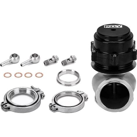 Soupape de décharge externe à bride V-band noire de 60 mm pour turbo-- (1/5)