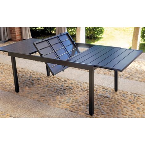 Tavolo allungabile in ferro 150-210x95 cm MALIGI HOME MG/OLIVA Antracite (1/4)