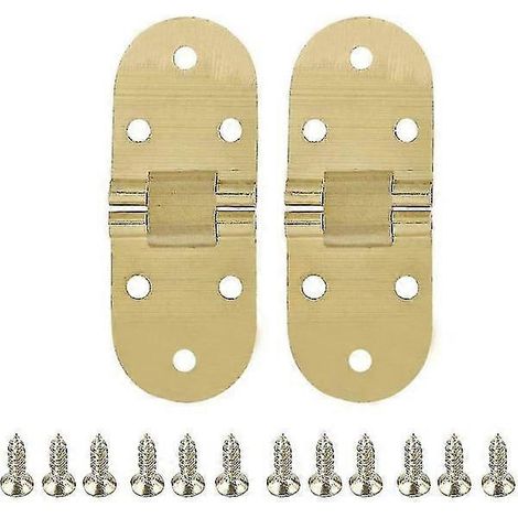 2 charnières pour meubles, charnière de table pliante, charnière pliante avec vis 80 x 30 mm Hy (1/5)