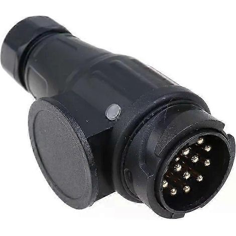 12V 13-poliger Anhängerstecker, robuster 13-poliger elektrischer Wohnwagen-Verkabelungsanschluss, Anhängerkupplungs-Steckdosenadapter, Auto-LKW-Wohnmobilzubehör - JXLGV (1/5)