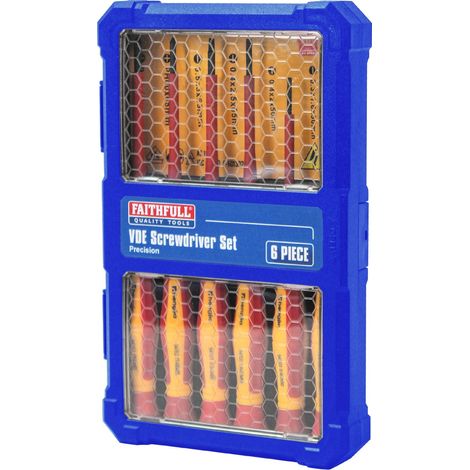 Faithfull Instrument Precision VDE Screwdriver Set FAISDVDEMINI XMS21PREVDE6