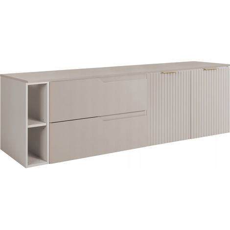 Waschtischunterschrank - 160 cm - Farbe Kashmir - Modernes Design - Praktisch und elegant