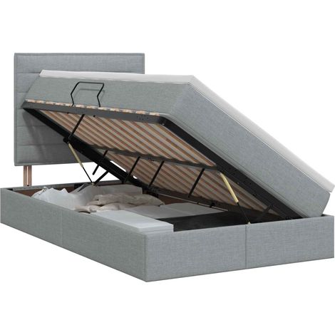 Maison Exclusive - Letto con contenitore e materasso Grigio Chiaro 120 x 200 cm (1/5)