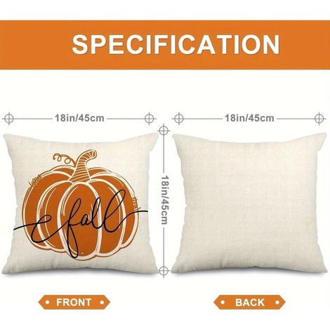 Set mit 4 bedruckten Kissenbezügen mit Halloween-Motiven zur Dekoration des Bettes. (1/5)