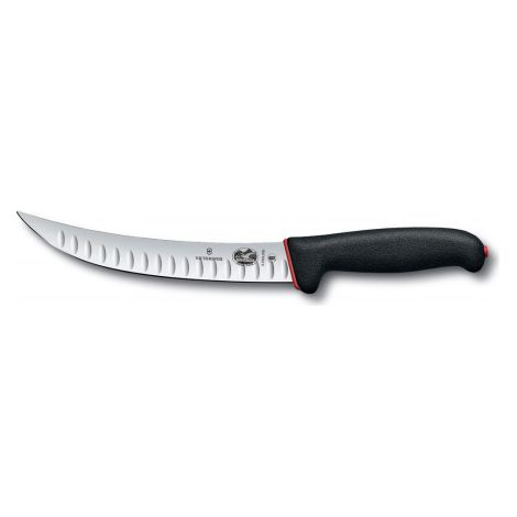 Coltello da macellaio Fibrox Dual Grip, lama seghettata, curva e affusolata, 20 cm 5.7223.20D Victorinox