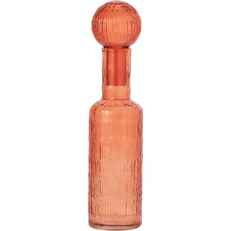Bouteille Déco Striée en Verre "Kyoto" 54cm Orange (1/4)