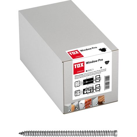 Vis châssis de fenêtre 7,5x72 mm – Acier galvanisé zingué – Lot de 100 – Tête cylindrique T25 pour montage sans cheville – TOX (1/4)