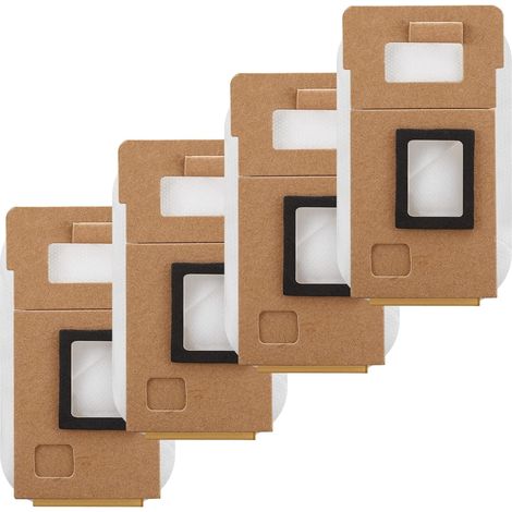 Sac à Poussière - Pour Station Auto-Vidange Roborock S7 S7+ - Capacité 3 L - Dimensions 20 x 12 x 10 cm - Non Tissé - Fermeture Éclair - Lot de 4 (1/5)