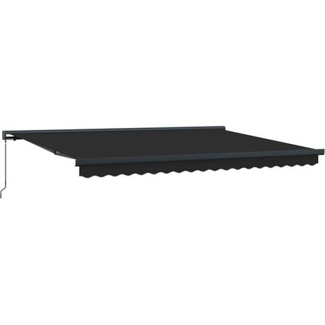 Store banne rétractable, gris anthracite, 400 x 300 cm (1/5)