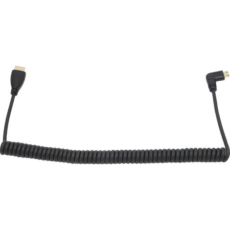 Câble HDMI 90° Extensible Enroulé Mâle à Mâle pour PC/TV/PS4/Console (1/5)