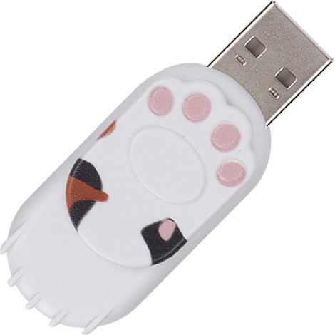 Tragbarer USB-Stick in Form einer Katzenpfote, 16 GB, ideal zum Speichern und Übertragen von Daten. Ein einzigartiges und farbenfrohes Geschenk (1/5)