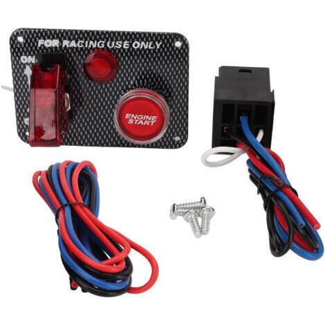 Panneau Universel de Bouton de démarrage de Moteur de commutateur d'allumage de Voiture d'alliage d'aluminium de 40A 12V pour des Voitures de Course (1/4)