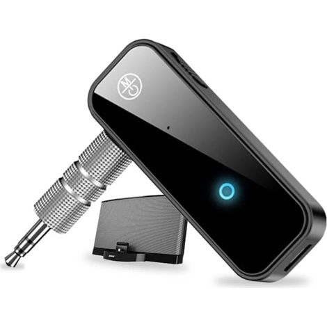 Récepteur Bluetooth 5.0 avec interface 3,5mm, adaptateur AUX 2-en-1 émetteur-récepteur audio pour PC, téléviseur, projecteur, enceintes et casques. (1/5)