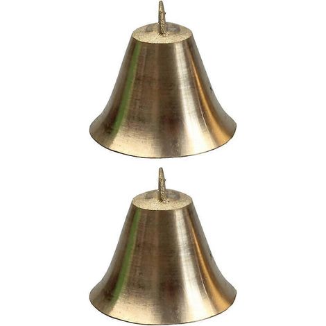 Clochette de Noël à suspendre, compatible avec la décoration 2 pièces, en alliage de cuivre doré. Pendentif clochette. (1/5)