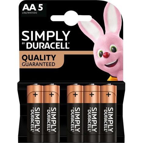 DURACELL SIMPLY ALCALINA STILO 5 PZ