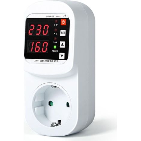Protecteur de surtension AC220V 16A – Plage de surtension réglable 230-300V – Écran LCD – Protection intelligente contre surtension/sous-tension (1/5)