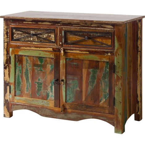 NATURE OF SPIRIT 130 Credenza in legno riciclato - laccato / multicolore 110x45x85