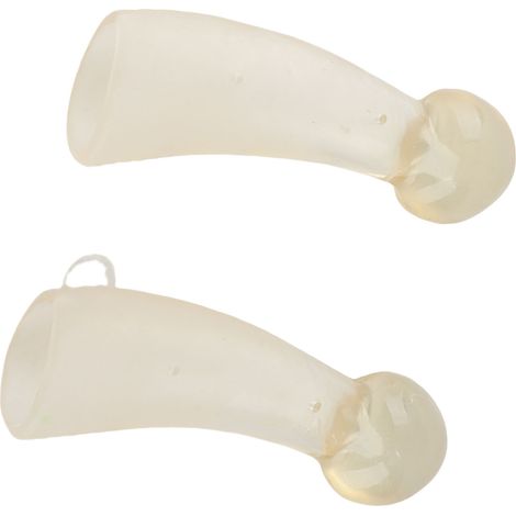 Lot de 2 protège-cornes en silicone pour bovins veaux taureaux vaches avec 2 pinces anti-bagarre accessoire élevage Ø5cm L17cm (1/5)