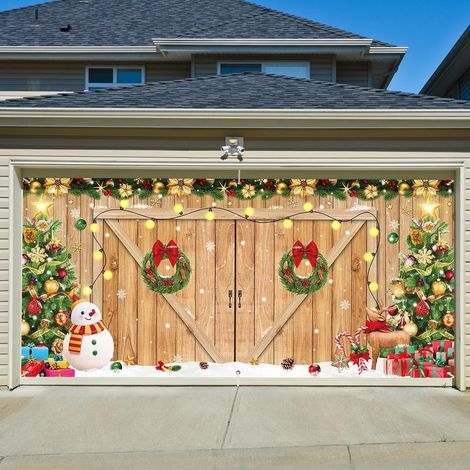 Tapestry Décoratif - Bâche Murale Pour Porte De Garage - Motif Noël Halloween - 210 x 150 cm - Pour Intérieur Et Extérieur (1/3)