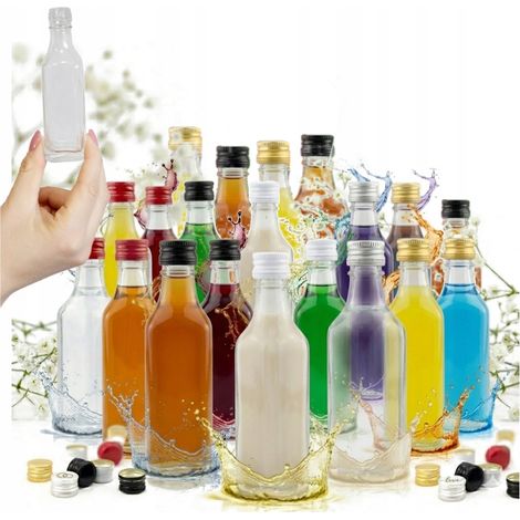 20 botellas esquineras de 50 ml para bodas, mesas rústicas, regalos para invitados (1/5)