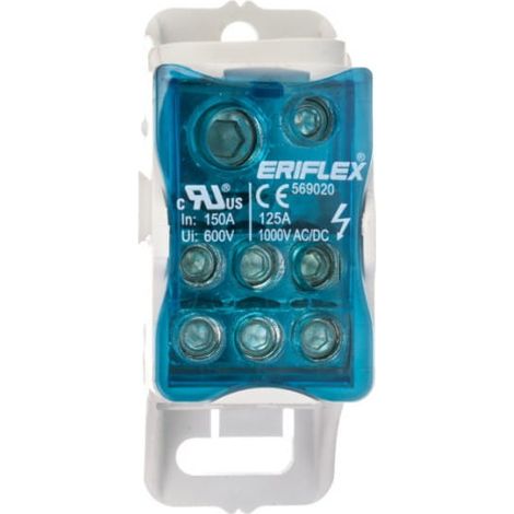 Bloc de distribution unipolaire 125A bleu UDJ 125A 569020