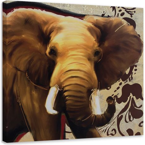 Tableau sur toile Eléphant Afrique animal 40x40 (1/5)