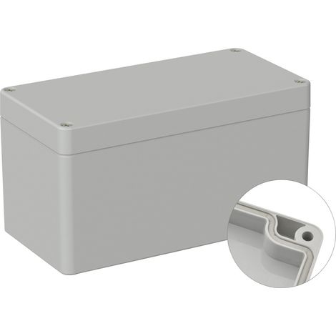 TRU COMPONENTS TC-9065516 Outdoor-Gehäuse 160 x 80 x 85 Polycarbonat Lichtgrau (RAL 7035) 1 St. (1/2)