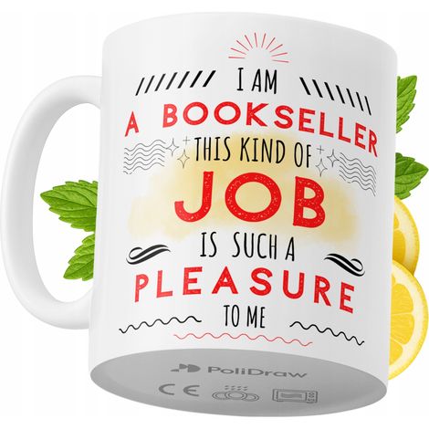 Lustige Kaffeetasse mit witzigem Textdesign für Buchhändler – ideal für Geburtstage, Namenstage und Feiertage. Hochwertige Tasse für besondere Anlässe, ob im Büro oder zu Hause. Farbe: Weiß, 330 ml.