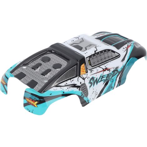 Coque de rechange PVC résistante pour voiture télécommandée SCY 16101PRO 1/16, carrosserie RC cyan