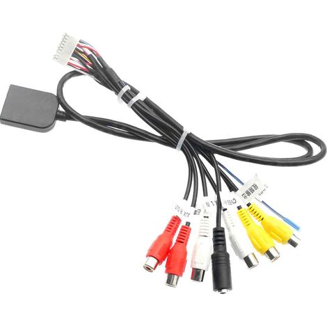 Câble D'Interface Audio Vidéo - Entrée Caméra De Recul - Sortie RCA - Entrée Antenne USB/GPS - Compatible Android - 1 Pièce (1/5)