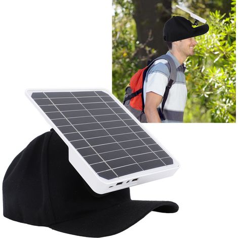 Panneau Solaire 20W DIY en Silicium Mono-Cristallin pour Casquette - Randonnée et Escalade avec Double USB Régulateur de Tension 5V Charge Rapide PD-AUTRES (1/5)